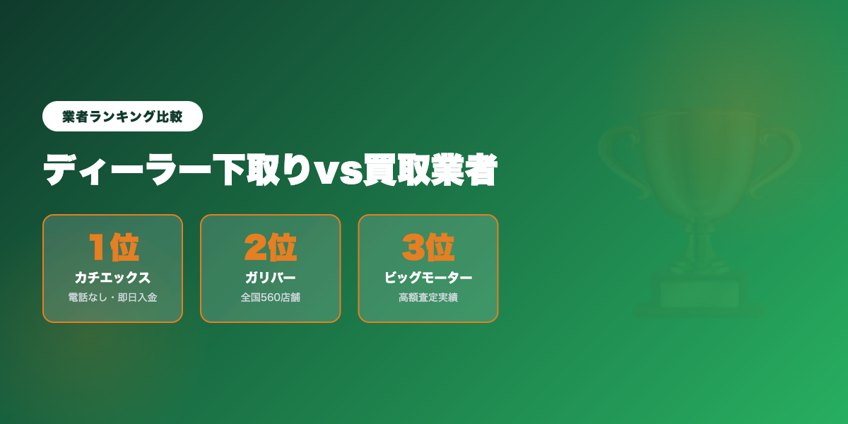 dealer_shitadori_vs_kaitori 業者ランキング比較