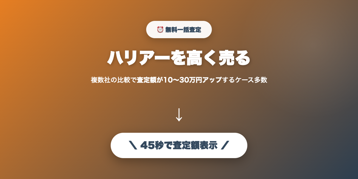ハリアーを高く売る