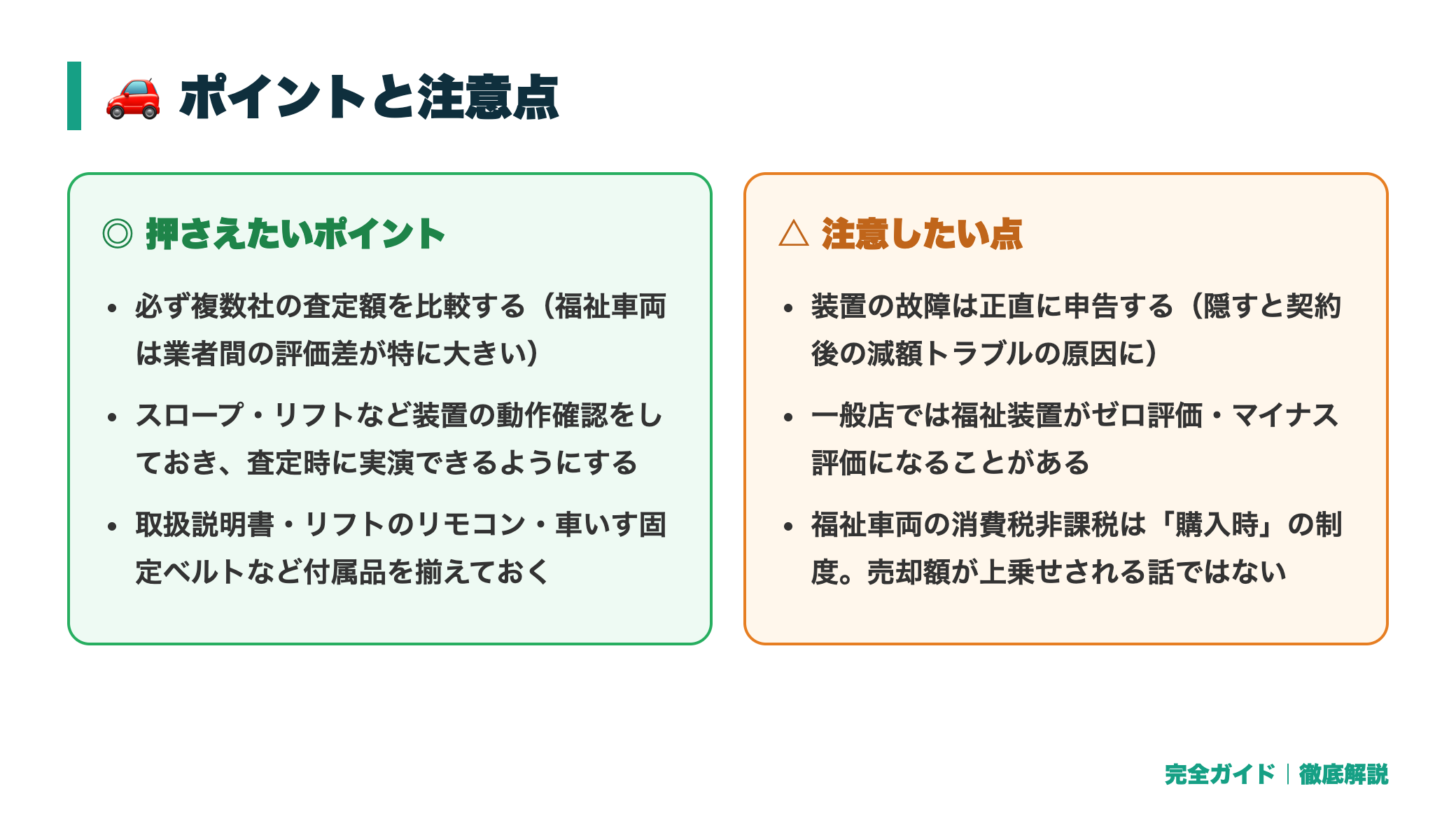 福祉車両の買取相場はいくら?スロープ・リフト車を高く売るコツと注意点 正直レビュー図